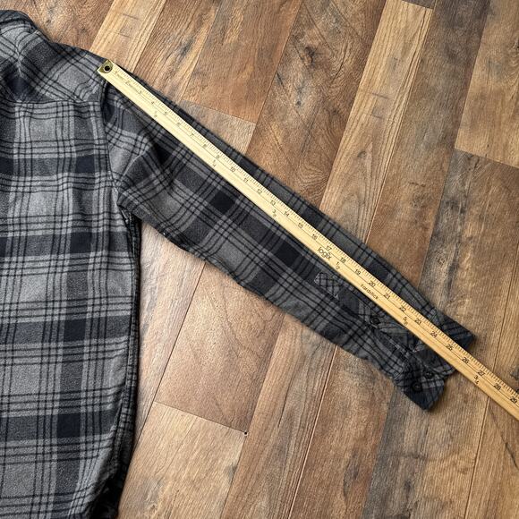 The North Face Arroyo Flannel Shirt Men's Medium‎ Gray Plaid Long Sleeve 6152 - Picture 13 of 14